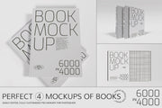 4 Book Mockups Set