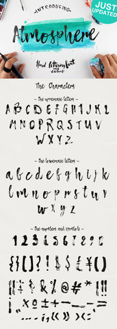 Atmosphere - Free Brush Font + Extras