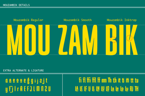 Mouzambik - Condensed Sans Serif Typeface