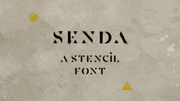 Senda - Free Stencil Display Font - Pixel Surplus