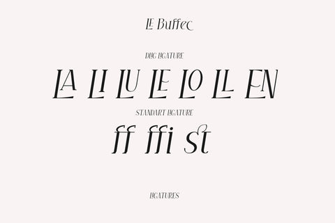 LE Buffec Thin - Free Display Serif Font