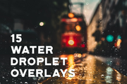 15 Water Droplet Overlays