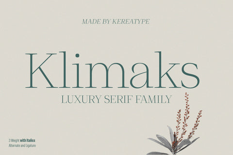 Klimaks - Luxury Serif Font Family