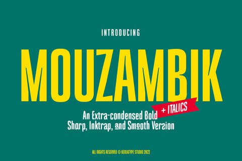 Mouzambik - Condensed Sans Serif Typeface