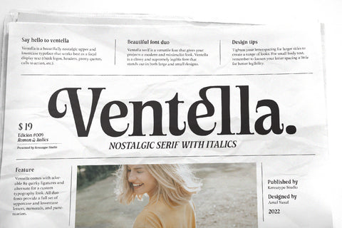 Ventella - Nostalgic Serif Font