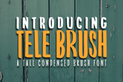 Tele Brush - Free Tall Condensed Brush Font - Pixel Surplus