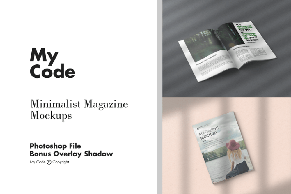 Free Minimalist Magazine Mockup Vol. 2 - Pixel Surplus