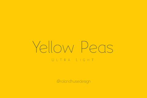 Yellow Peas Ultra Light - Free Geometric Sans Serif - Pixel Surplus