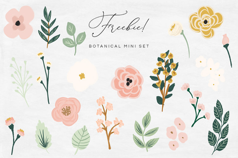 Free Mini Botanical Illustration Set - Pixel Surplus