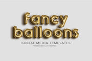 Fancy Balloons - Free Social Media Template Pack