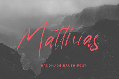 Matthias - Free Handwritten Brush Script - Pixel Surplus