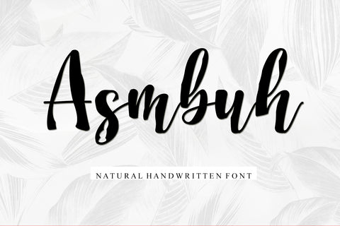 Asmbuh - Free Natural Script Font