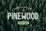 Pinewood - Free Handpainted Rustic Sans Serif - Pixel Surplus
