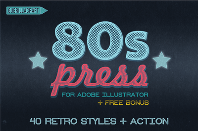 80's Press - Illustrator Freebie - Pixel Surplus