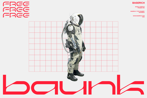Baunk - Free Futuristic Display Typeface