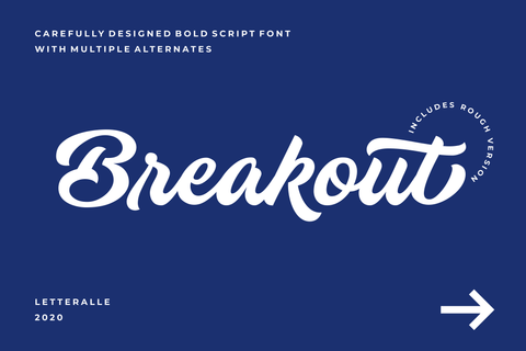 Breakout - Bold script Font