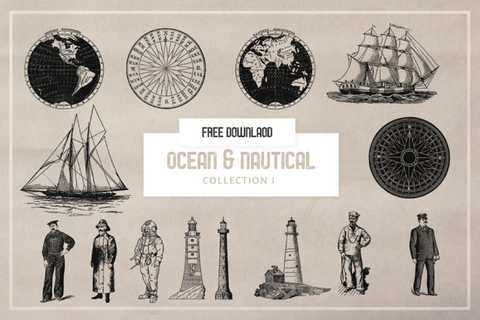 Free Nautical Sea Illustrations - Pixel Surplus