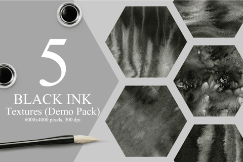 5 Free Black Ink Textures - Pixel Surplus