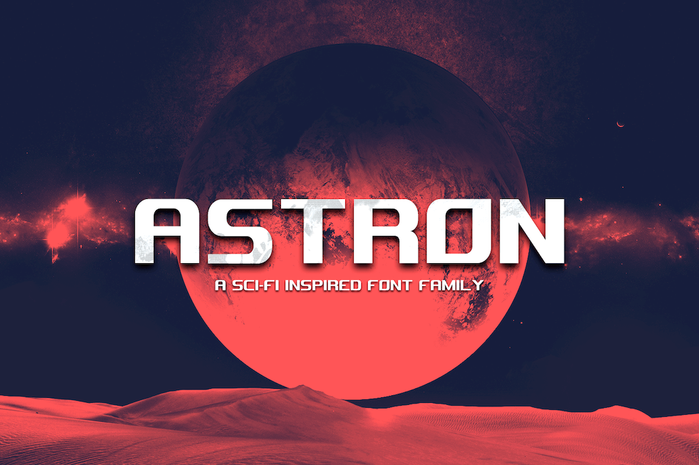 Astron - Free Sci-Fi Display Font - Pixel Surplus
