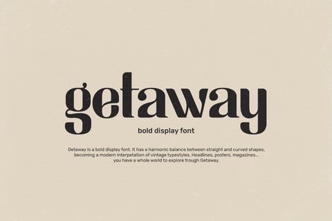 Getaway - Bold Display Font
