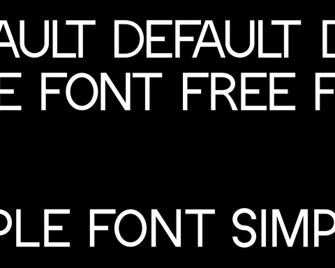Default - Free Simple Sans Serif Font