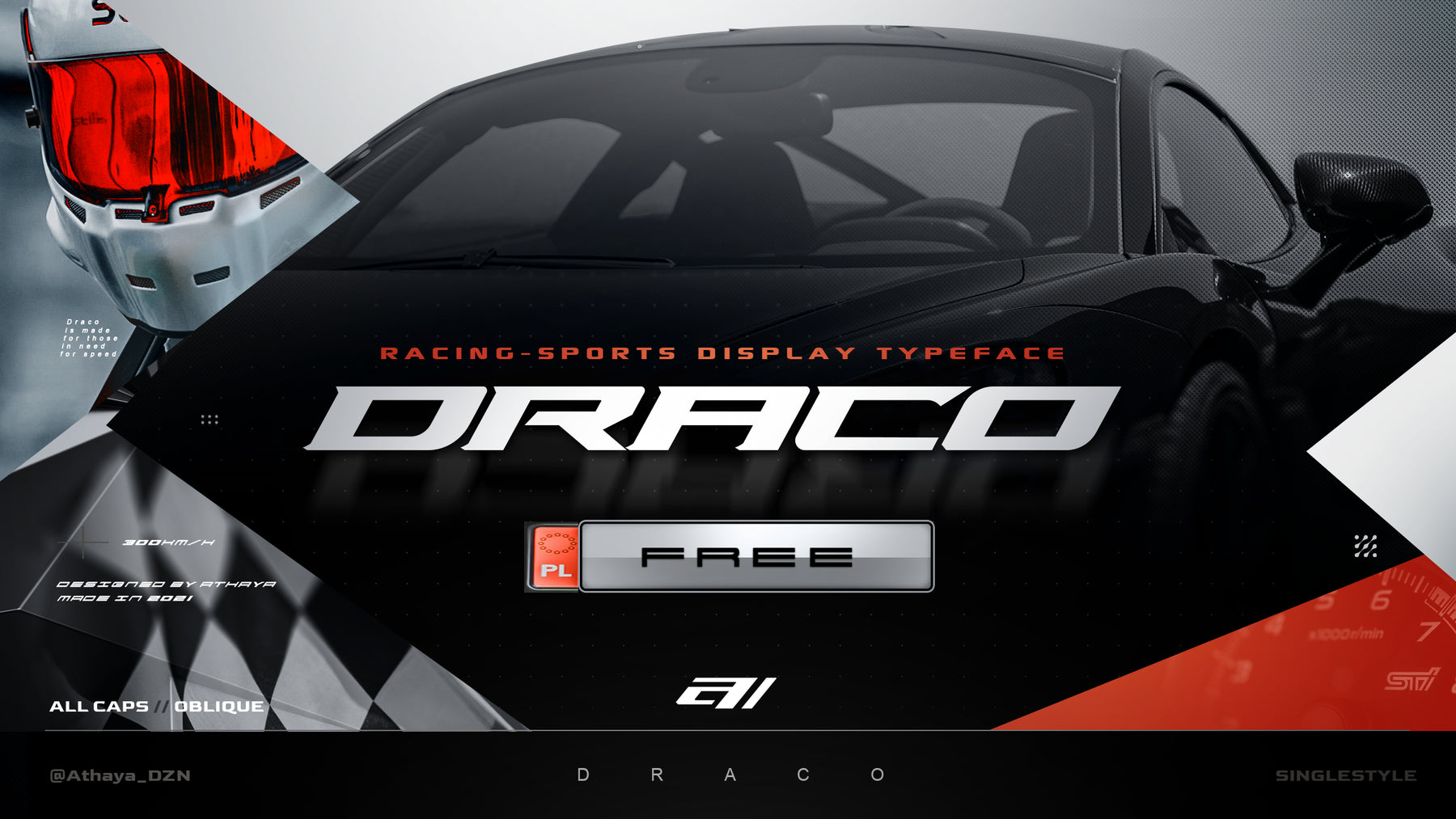 Draco - Free Racing Display Font – Pixel Surplus