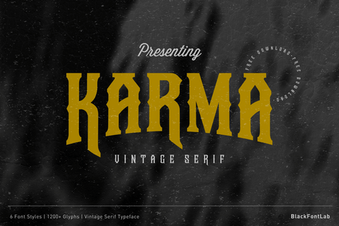 Karma Regular - Free Vintage Serif Font