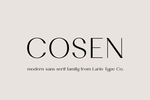 Cosen - Modern Font Family