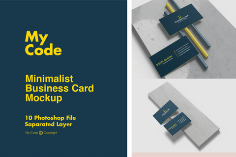 Free Minimalist Business Card Mockup - Pixel Surplus
