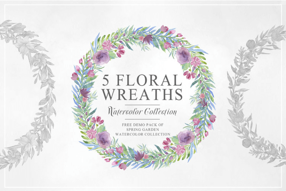 5 Free Beautiful & Unique Floral Wreaths - Pixel Surplus
