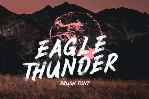 Eagle Thunder - Free Textured Brush Font - Pixel Surplus