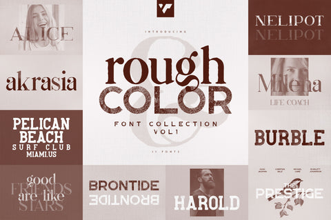 The Rough & Color Font Collection