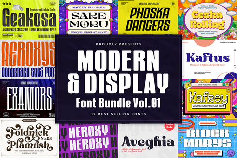 The Modern Display Font Bundle