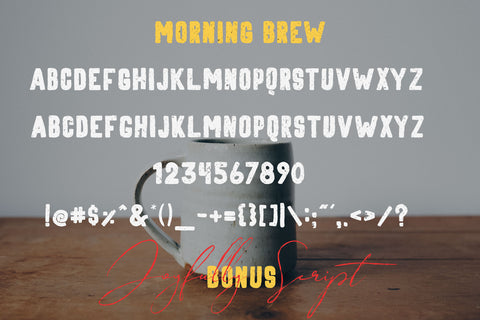 Morning Brew - Hand Painted Font