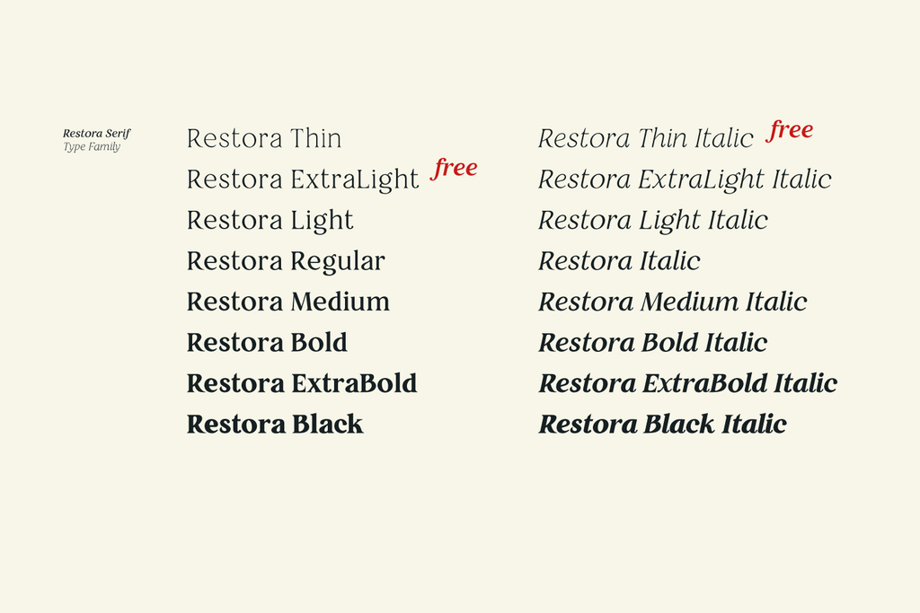Restora - Free Old-Style Serif Font - Pixel Surplus