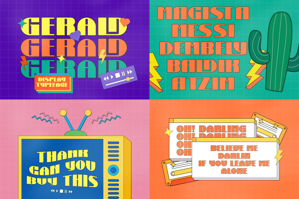 The Retro Display Font Bundle – Pixel Surplus