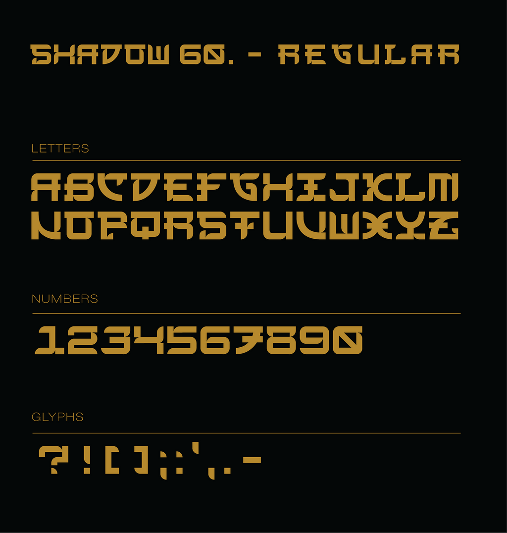 Shadow 60. - Free Display Font - Pixel Surplus