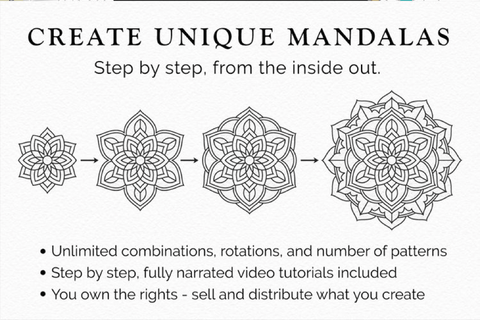 Evolution and Creation mandala pattern print - Depop