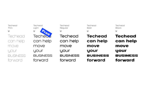 Techead - Free Sans Serif Font