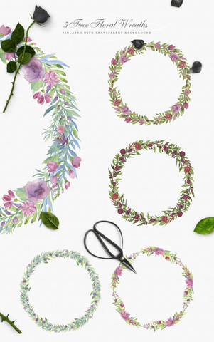 5 Free Beautiful & Unique Floral Wreaths - Pixel Surplus
