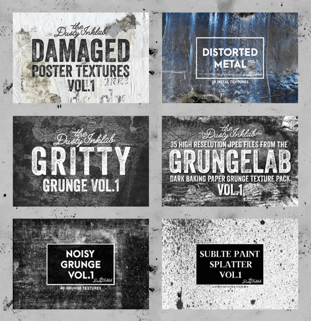 The Dusty Inklab Free Grunge Sample Pack - Pixel Surplus