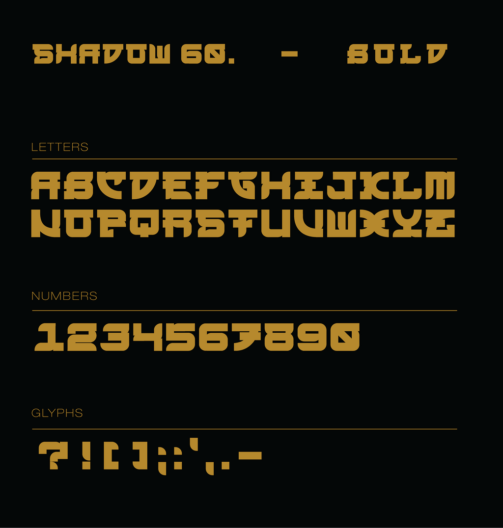 Shadow 60. - Free Display Font - Pixel Surplus