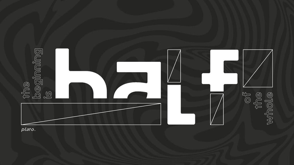 Half - Free Display Font Family - Pixel Surplus