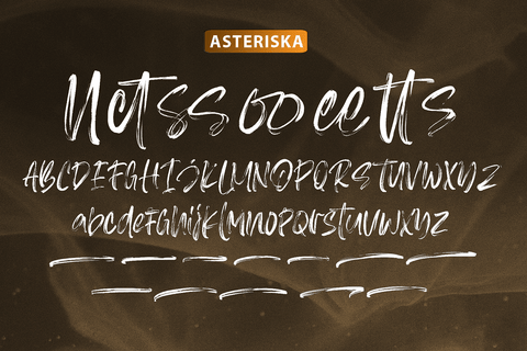 Asteriska - Free Textured Brush Script
