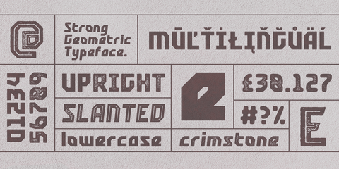 Crimstone - Free Bold Geometric Font - Pixel Surplus