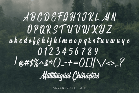 Adventurist - Hand Drawn SVG Script Font