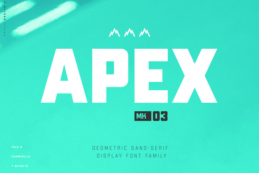 Apex Mk3 - Free Robust Display Typeface - Pixel Surplus