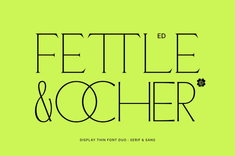 ED Fettle & Ocher Display | Font Duo