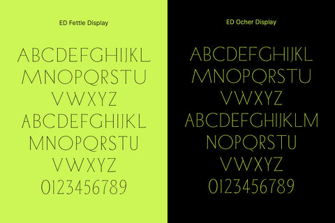 ED Fettle & Ocher Display | Font Duo