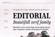 Mountella - Editorial Serif Font Family